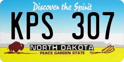 ND license plate KPS307