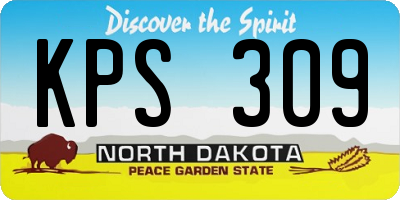 ND license plate KPS309