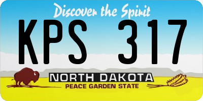 ND license plate KPS317