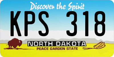 ND license plate KPS318