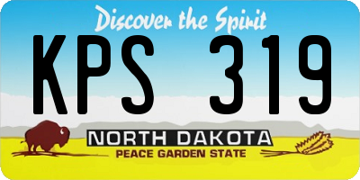 ND license plate KPS319