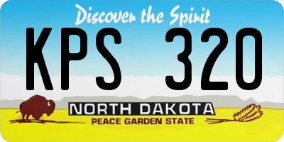 ND license plate KPS320