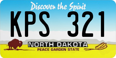 ND license plate KPS321