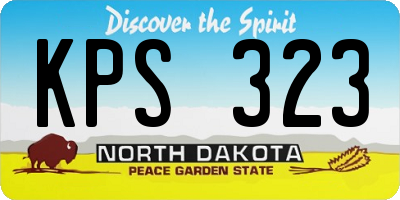 ND license plate KPS323