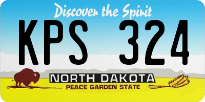 ND license plate KPS324