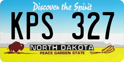 ND license plate KPS327