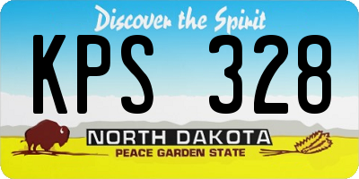 ND license plate KPS328