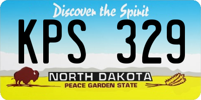 ND license plate KPS329