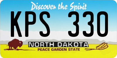 ND license plate KPS330