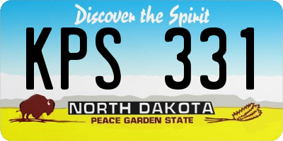 ND license plate KPS331