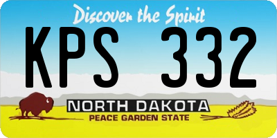 ND license plate KPS332