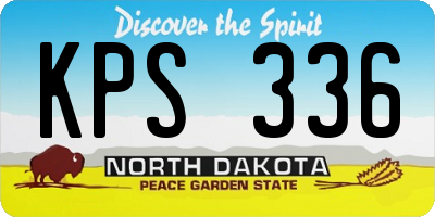 ND license plate KPS336