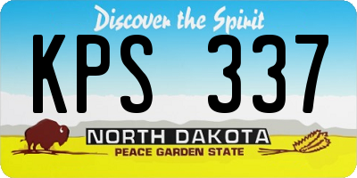 ND license plate KPS337