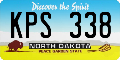 ND license plate KPS338