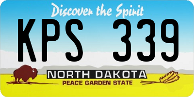 ND license plate KPS339