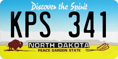 ND license plate KPS341