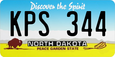 ND license plate KPS344