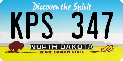 ND license plate KPS347