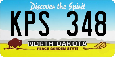 ND license plate KPS348