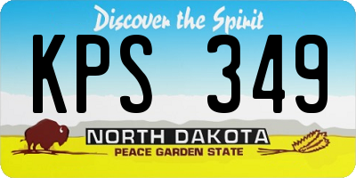 ND license plate KPS349