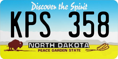 ND license plate KPS358