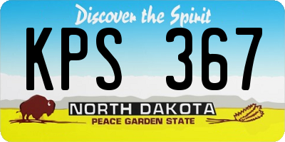 ND license plate KPS367