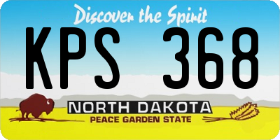ND license plate KPS368