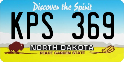 ND license plate KPS369