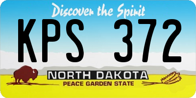 ND license plate KPS372