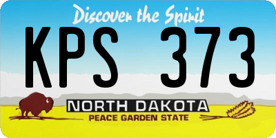 ND license plate KPS373