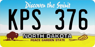 ND license plate KPS376