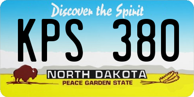 ND license plate KPS380