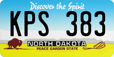 ND license plate KPS383