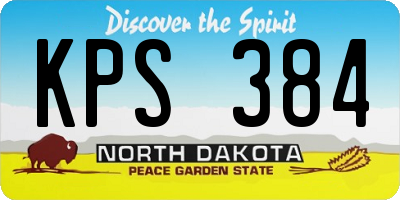 ND license plate KPS384