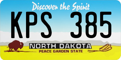 ND license plate KPS385