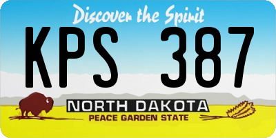 ND license plate KPS387