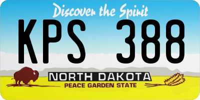 ND license plate KPS388