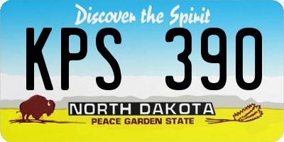 ND license plate KPS390