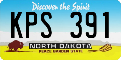 ND license plate KPS391