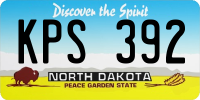 ND license plate KPS392