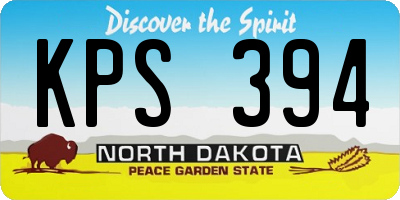 ND license plate KPS394