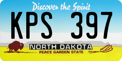 ND license plate KPS397