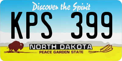 ND license plate KPS399