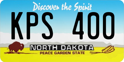 ND license plate KPS400