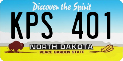 ND license plate KPS401