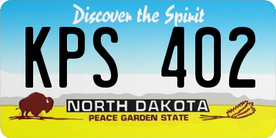 ND license plate KPS402