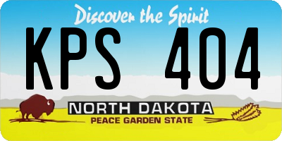 ND license plate KPS404