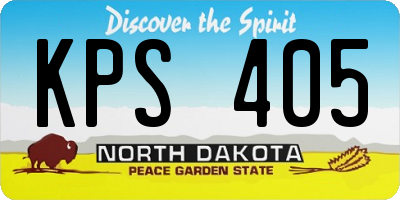 ND license plate KPS405