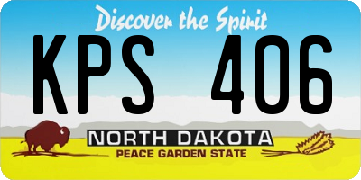 ND license plate KPS406