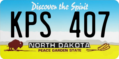 ND license plate KPS407